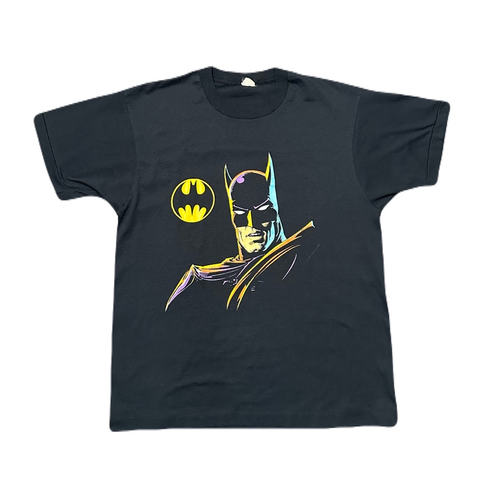 Vintage 80s Batman 1989 T Shirt DC Comics SS Joker Keaton Rare L (20.5X25.5)